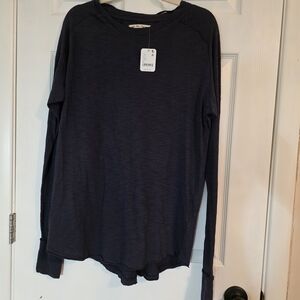 We The Free Dark Blue Long Sleeve Tee